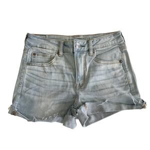 American Eagle Next Level Stretch Hi Rise Shortie Light Wash Casual Festival 4